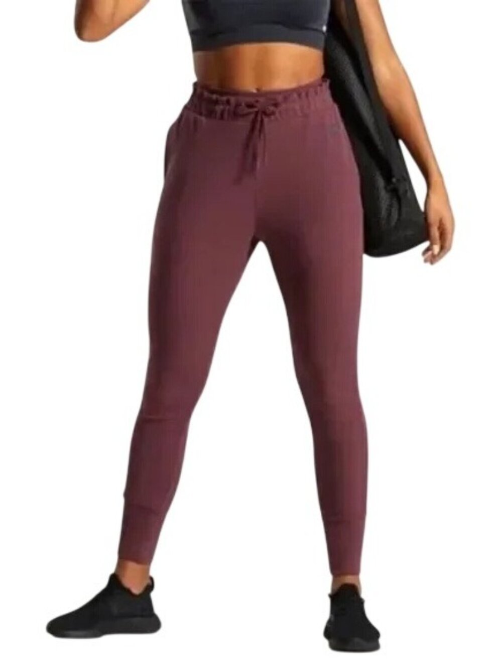 Gymshark Studio Joggers Size Small Ribbed Pull On Winter Berry Athleisure Sporty